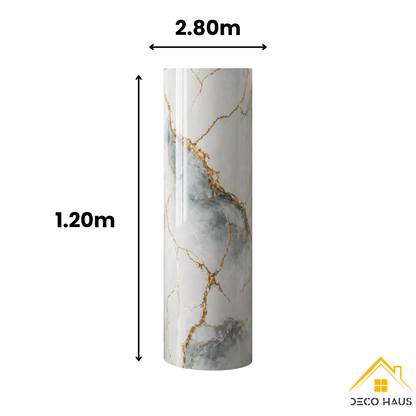 Rollo Mármol Autoadhesivo R9 1.20x2.80m – Revestimiento PVC Impermeable, Fácil Instalación, Diseño Simil Mármol HD y Decorativo Para Baños, Cocinas y Living