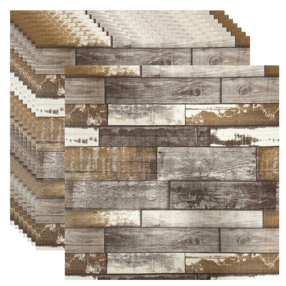 Placas Autoadhesivas Madera M1 Para Pared 70x70cm 5mm – Fácil Instalación, Textura Simil Madera, Recortable y Decorativo Para Living, Dormitorio y Oficina