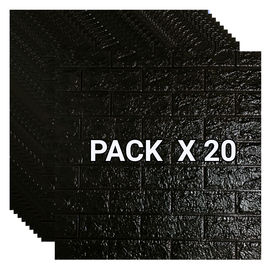 Placas Autoadhesivas Negro (X20)