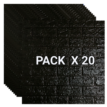 Placas Autoadhesivas Negro (X20)