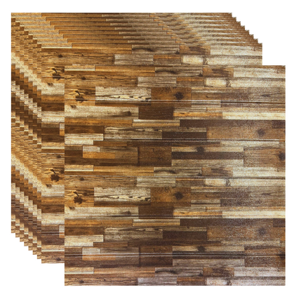 Placas Autoadhesivas Madera M2 Para Pared 70x70cm 5mm – Revestimiento Impermeable de PVC, Fácil Instalación, Textura Simil Madera, Recortable y Decorativo Para Living, Dormitorio y Oficina