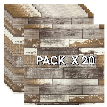 Placas Autoadhesivas Madera M-1 (X20)