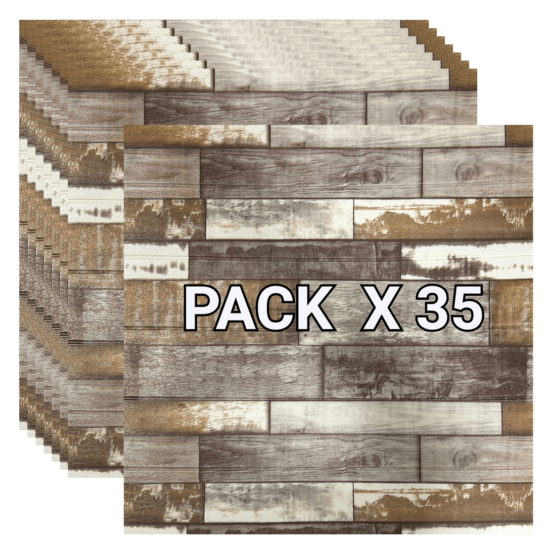 Placas Autoadhesivas Madera M-1 (X35)