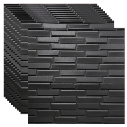 PLACAS AUTOADHESIVAS PARED LISTÓN NEGRO 5mm