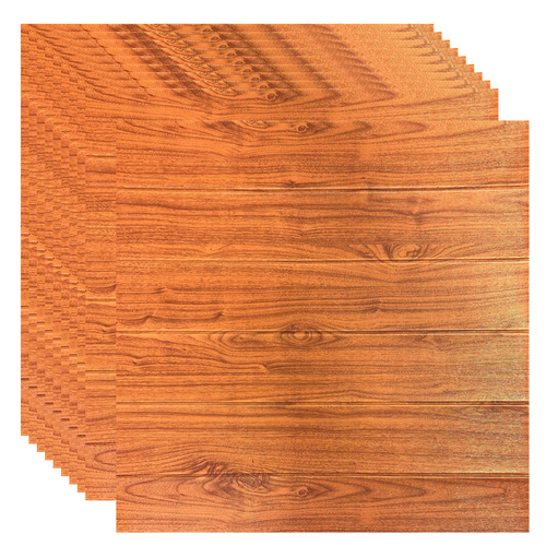 Placas Autoadhesivas Madera M5 Para Pared 70x70cm 5mm – Revestimiento Impermeable de PVC, Fácil Instalación, Textura Simil Madera, Recortable y Decorativo Para Living, Dormitorio y Oficina