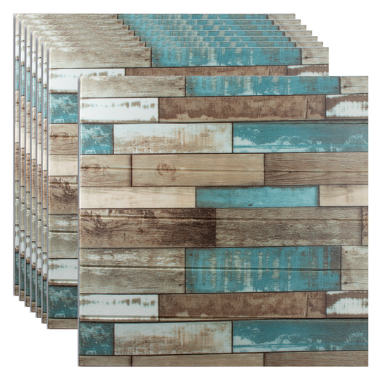 Placas Autoadhesivas Madera M6 Para Pared 70x70cm 5mm – Revestimiento Impermeable de PVC, Fácil Instalación, Textura Simil Madera, Recortable y Decorativo Para Living, Dormitorio y Oficina