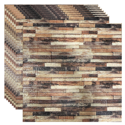 Placas Autoadhesivas 3D Piedra P6 Para Pared 70x77cm 3mm – Revestimiento Impermeable de PVC, Fácil Instalación, Textura Tipo Piedra, Recortable y Decorativo Para Cocina, Living y Dormitorio