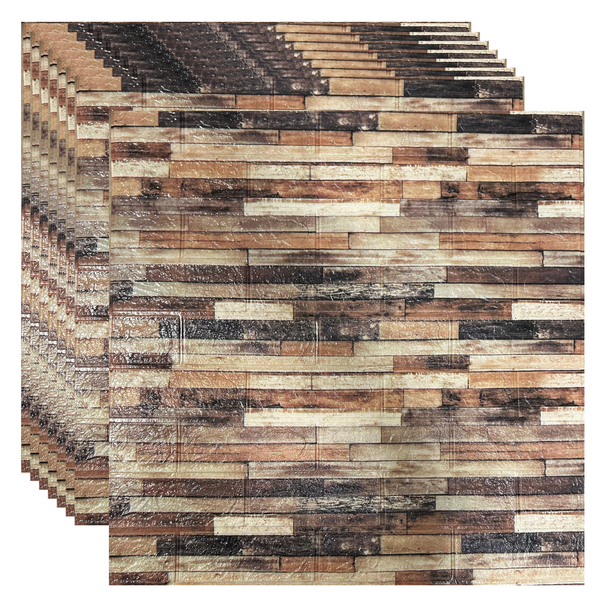 Placas Autoadhesivas 3D Piedra P6 Para Pared 70x77cm 3mm – Revestimiento Impermeable de PVC, Fácil Instalación, Textura Tipo Piedra, Recortable y Decorativo Para Cocina, Living y Dormitorio