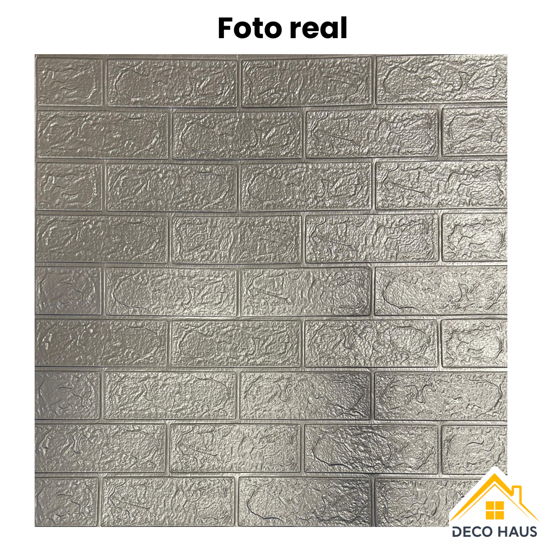 PLACAS AUTOADHESIVAS PARED GRIS 3mm