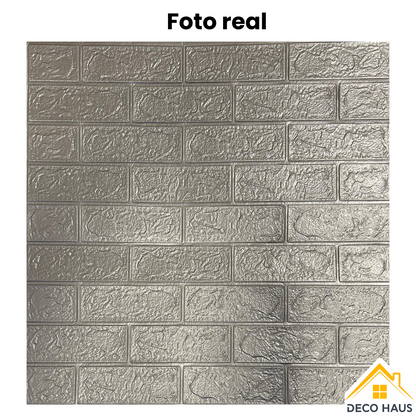 PLACAS AUTOADHESIVAS PARED GRIS 3mm