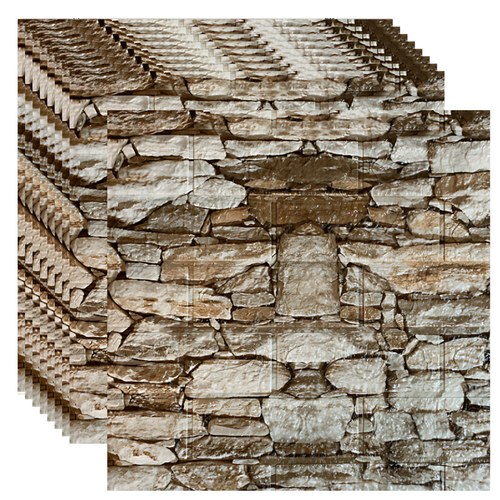Placas Autoadhesivas 3D Piedra P7 Para Pared 70x77cm 3mm – Revestimiento Impermeable de PVC, Fácil Instalación, Textura Tipo Piedra, Recortable y Decorativo Para Cocina, Living y Dormitorio