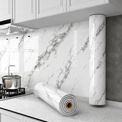 Rollo Mármol Autoadhesivo R1 1.20x2.80m – Revestimiento PVC Impermeable, Fácil Instalación, Diseño Simil Mármol HD y Decorativo Para Baños, Cocinas y Living