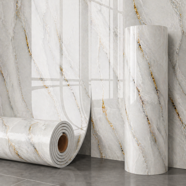 Rollo Mármol Autoadhesivo R10 1.20x2.80m – Revestimiento PVC Impermeable, Fácil Instalación, Diseño Simil Mármol HD y Decorativo Para Baños, Cocinas y Living