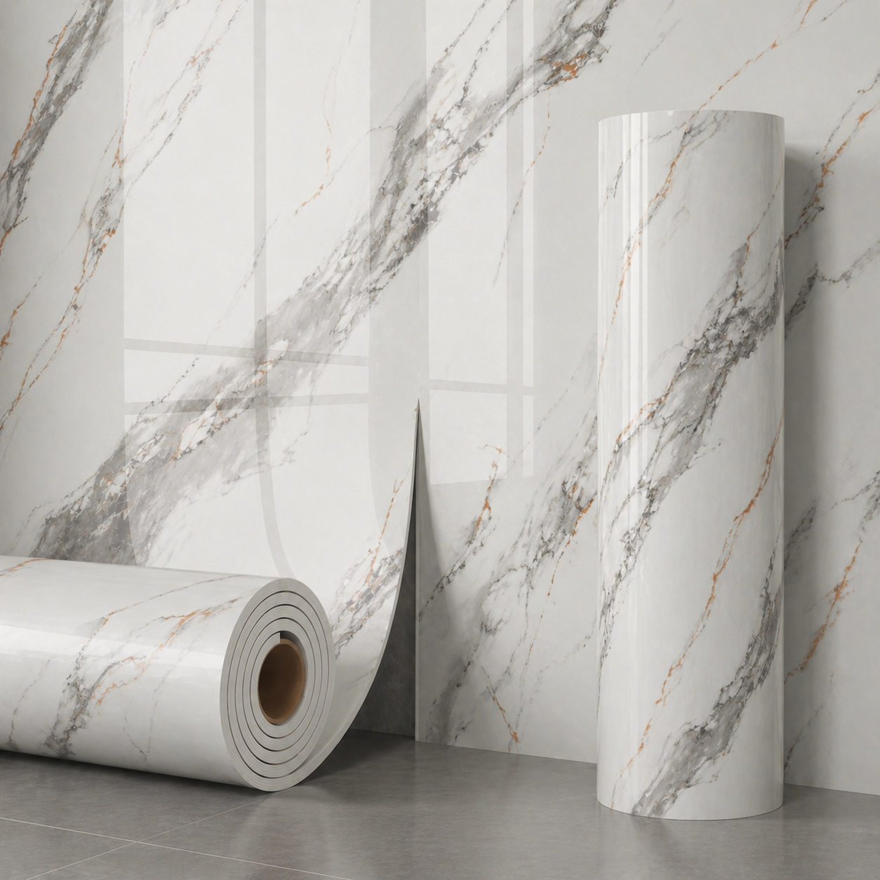 Rollo Mármol Autoadhesivo R1 1.20x2.80m – Revestimiento PVC Impermeable, Fácil Instalación, Diseño Simil Mármol HD y Decorativo Para Baños, Cocinas y Living