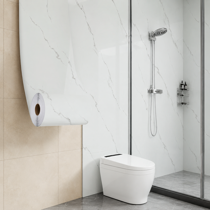 Rollo Mármol Autoadhesivo R2 1.20x2.80m – Revestimiento PVC Impermeable, Fácil Instalación, Diseño Simil Mármol HD y Decorativo Para Baños, Cocinas y Living