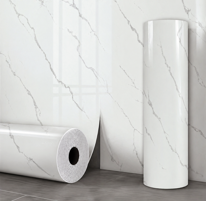 (PACK X4) Rollos Símil Mármol Autoadhesivos pared 2.80 x 1.20m