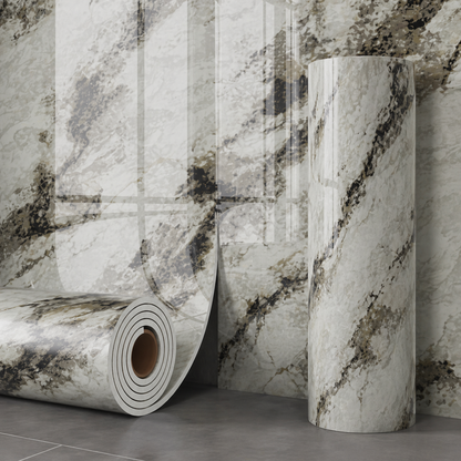Rollo Mármol Autoadhesivo R3 1.20x2.80m – Revestimiento PVC Impermeable, Fácil Instalación, Diseño Simil Mármol HD y Decorativo Para Baños, Cocinas y Living