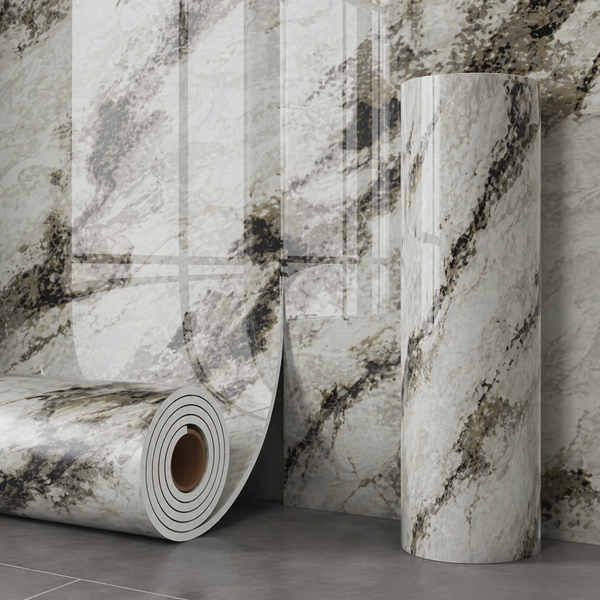 Rollo Mármol Autoadhesivo R3 1.20x2.80m – Revestimiento PVC Impermeable, Fácil Instalación, Diseño Simil Mármol HD y Decorativo Para Baños, Cocinas y Living
