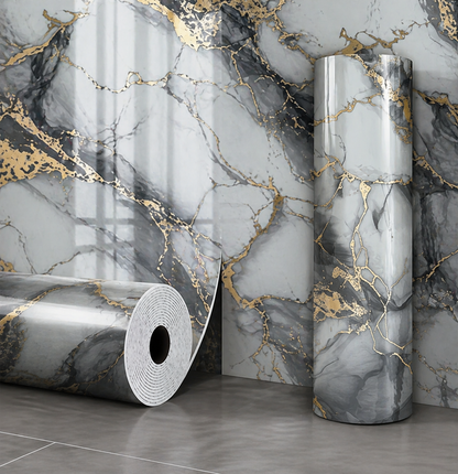 Rollo Mármol Autoadhesivo R5 1.20x2.80m – Revestimiento PVC Impermeable, Fácil Instalación, Diseño Simil Mármol HD y Decorativo Para Baños, Cocinas y Living