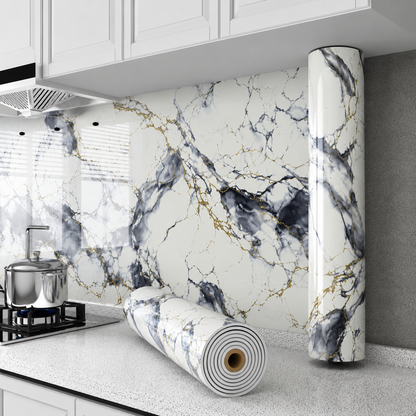 Rollo Mármol Autoadhesivo R7 1.20x2.80m – Revestimiento PVC Impermeable, Fácil Instalación, Diseño Simil Mármol HD y Decorativo Para Baños, Cocinas y Living