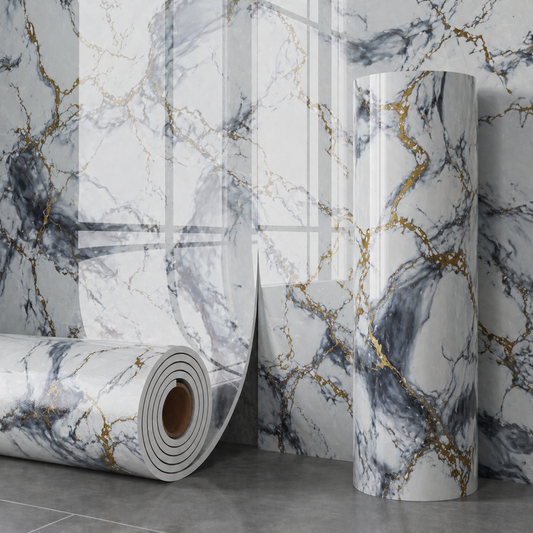 Rollo Mármol Autoadhesivo R7 1.20x2.80m – Revestimiento PVC Impermeable, Fácil Instalación, Diseño Simil Mármol HD y Decorativo Para Baños, Cocinas y Living