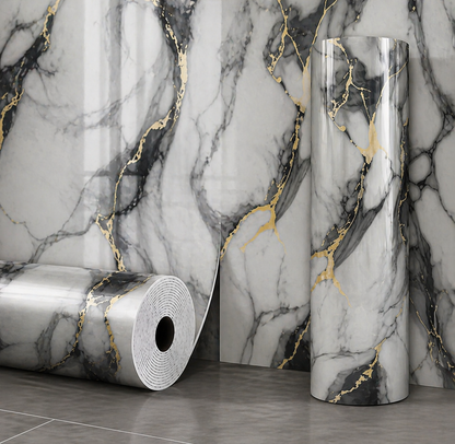 Rollo Mármol Autoadhesivo R8 1.20x2.80m – Revestimiento PVC Impermeable, Fácil Instalación, Diseño Simil Mármol HD y Decorativo Para Baños, Cocinas y Living