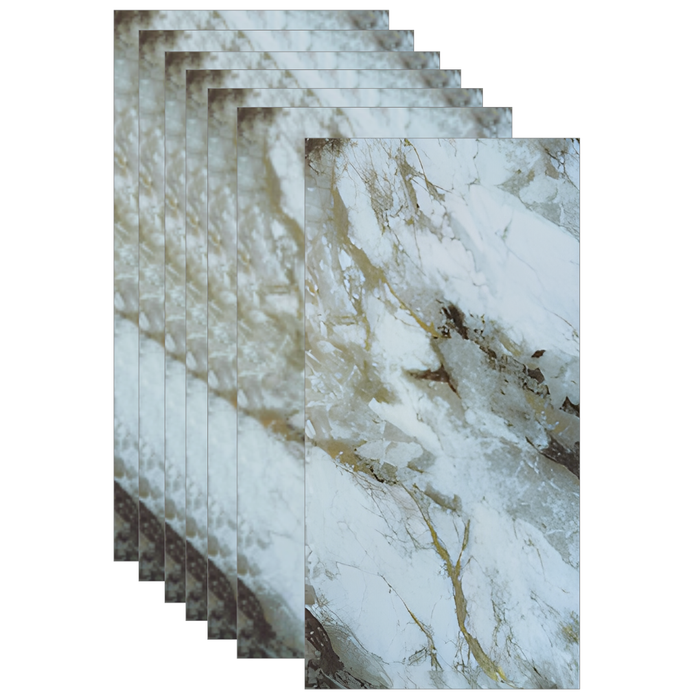 Placas Autoadhesivas Mármol S2 Para Pared 60x30cm 2.5mm – Revestimiento Impermeable de PVC, Fácil Instalación, Diseño Simil Mármol HD, Recortable y Decorativo Para Baños, Cocinas y Living