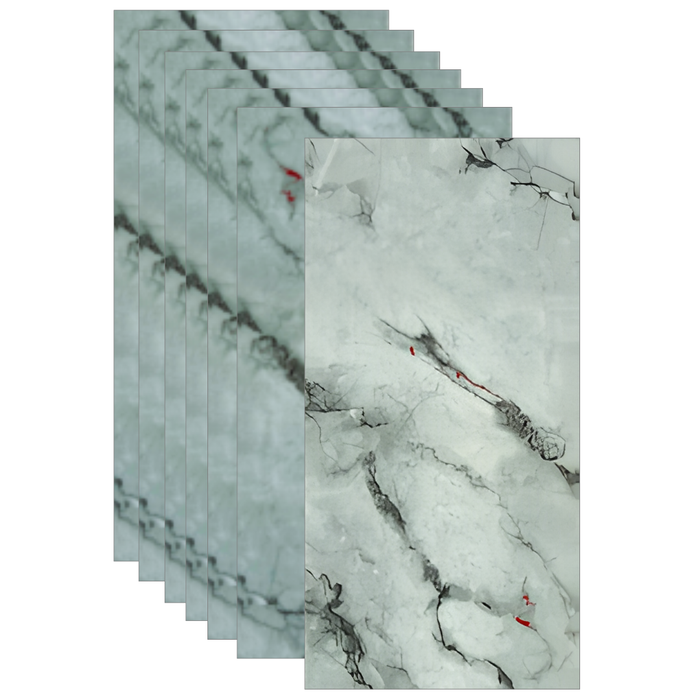 Placas Autoadhesivas Mármol S2 Para Pared 60x30cm 2.5mm – Revestimiento Impermeable de PVC, Fácil Instalación, Diseño Simil Mármol HD, Recortable y Decorativo Para Baños, Cocinas y Living