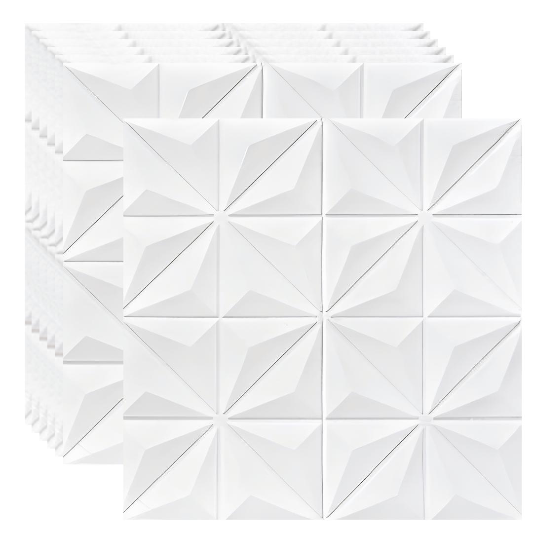 Placas Autoadhesivas Prisma T1 Para Pared 70x70cm 5mm – Revestimiento Mosaico Impermeable de PVC, Fácil Instalación, Diseño Mosaico Decorativo HD, Recortable y Ideal Para Cocina, Baño y Living