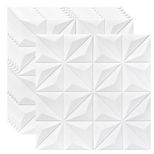 Placas Autoadhesivas Prisma T1 Para Pared 70x70cm 5mm – Revestimiento Mosaico Impermeable de PVC, Fácil Instalación, Diseño Mosaico Decorativo HD, Recortable y Ideal Para Cocina, Baño y Living