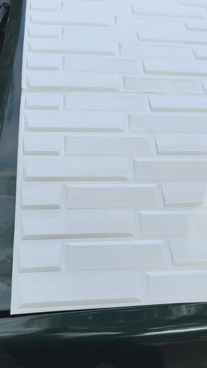 PLACAS AUTOADHESIVAS PARED LISTÓN BLANCO 5mm